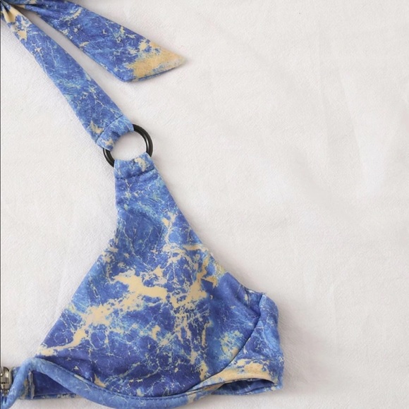 New xs marble blue bikini set - Picture 2 of 3